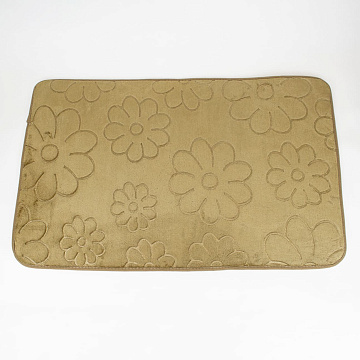 Коврик для ванной комнаты Ромашка 50х80см бежевый полиэстер DVL-1003865-11
