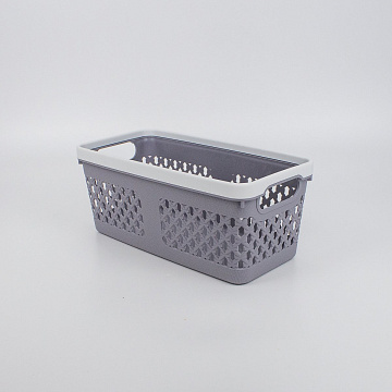 Корзина для хранения 28x4x11,5см, серый пластик