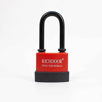 Замок навесной с удлиненной ручкой 55мм красный