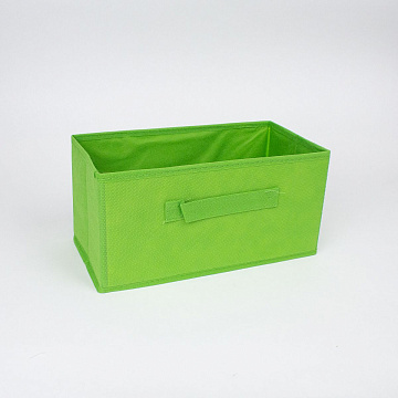 Короб-куб для хранения 15х30х15см полиэстер фисташковый
