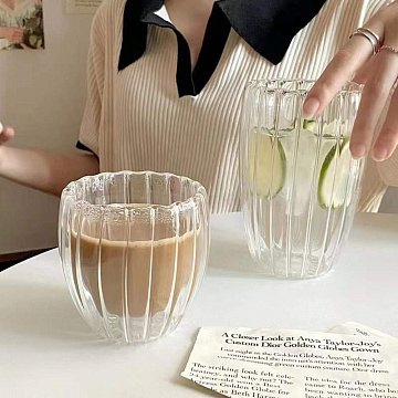 Стакан стеклянный с двойными стенками 0,45л