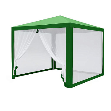 Шатер садовый, 300х300х245 см, зелёный, полиэтилен, металл