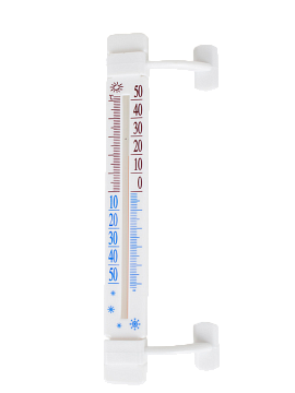 Термометр уличный на липучке 210x70x15мм пластик серый