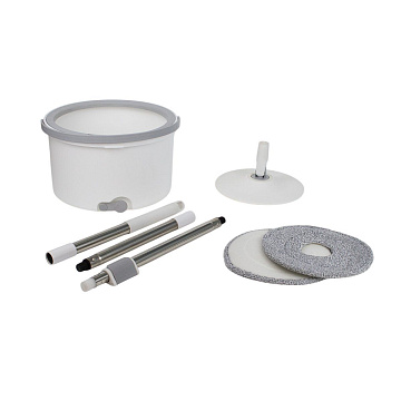 Комплект для уборки швабра и ведро металл, пвх,текстиль