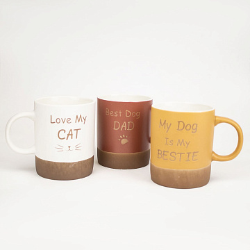 Кружка с деколью 500мл керамика XDJ-1943