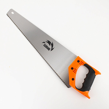 Ножовка по дереву Швик 450мм, сталь 65Mn, каленые зубья, шаг 7-9 TPI