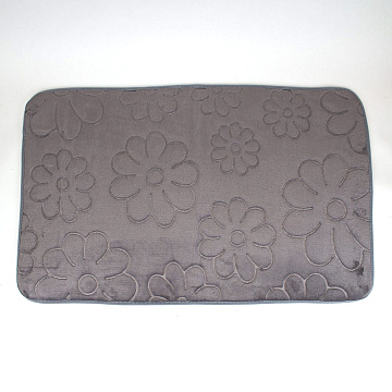 Коврик для ванной комнаты Ромашка 50х80см светло-серый полиэстер DVL-1003865-9