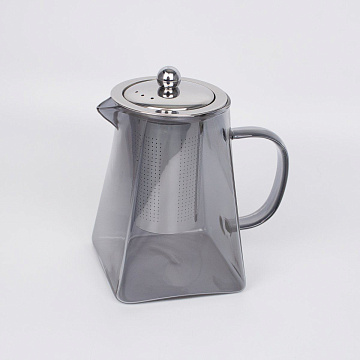 Чайник заварочный 0,75л стекло серый