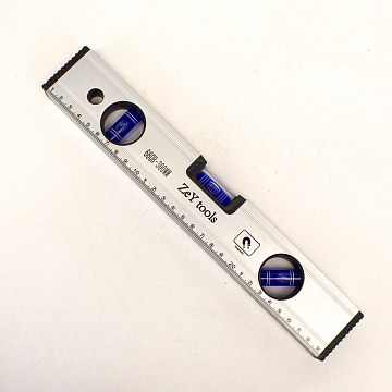 Уровень строительный с линейкой 300мм, алюминий