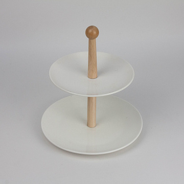 Фруктовница 2-х ярусная белый