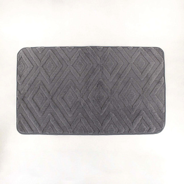 Коврик для ванной комнаты DODWL-7 50х80см полиэстер серый