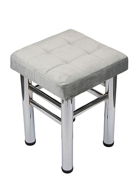 Табурет усиленный 49х37см серый велюр