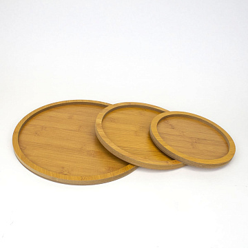 Набор блюд сервировочных овал 3шт 20,24,29,5см бамбук