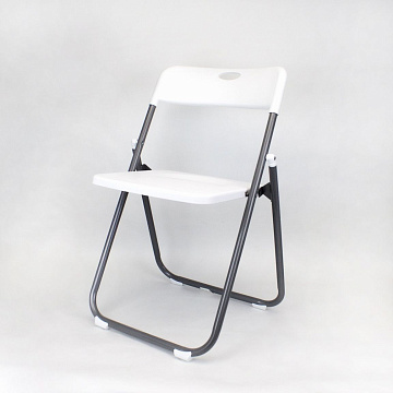 Стул складной 75х45х43см на металлическом каркасе белый