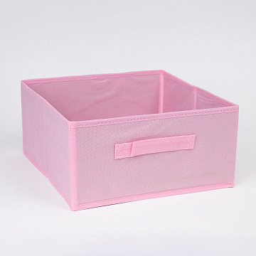 Короб-куб для хранения 30х30х15см полиэстер пудровый