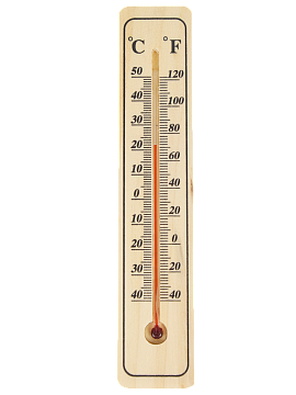 Термометр комнатный 200x38x8мм дерево
