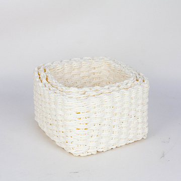 Набор корзин 3шт белый