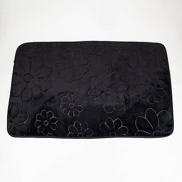 Коврик для ванной комнаты Ромашка 50х80см темно-серый полиэстер DVL-1003865-17