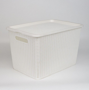 Ящик для хранения белый 41х27.5х25.6см