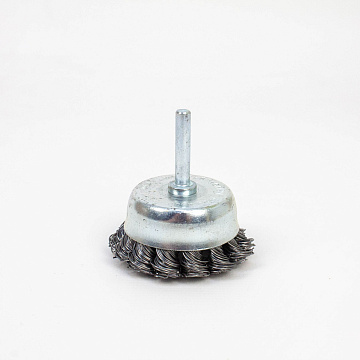 Щетка-чашка для дрели со шпилькой жесткая 50мм