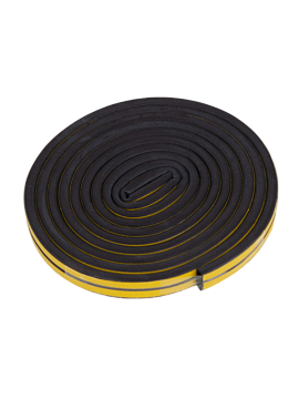 Уплотнитель дверной 9х7,5мм D профиль 6м черный