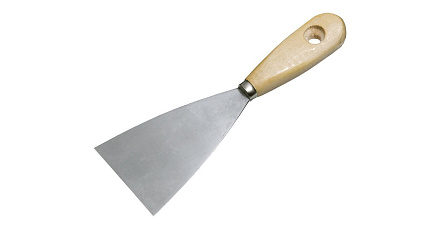 Шпатель 45мм сталь нержавеющая, ручка деревянная