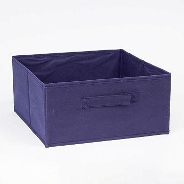 Короб-куб для хранения 30х30х15см полиэстер синий