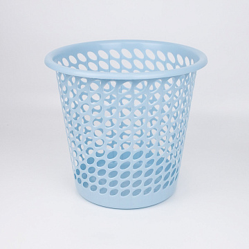 Ведро для мусора 9л, голубой пластик