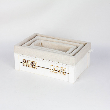 Набор корзин 3шт с надписью