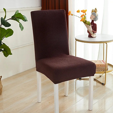 Чехол на стул коричневый, DVL-984876