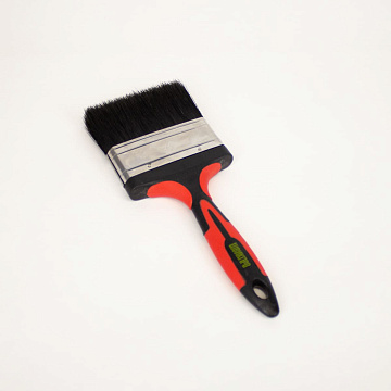 Кисть плоская для подготовительных работ ШВИКПРО 100мм, черная щетина, двухкомпонентная ручка