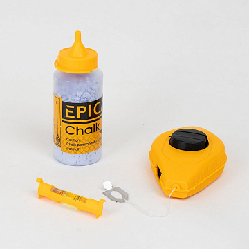 Набор разметочный шнур малярный 50м, краска разметочная и уровень Epica