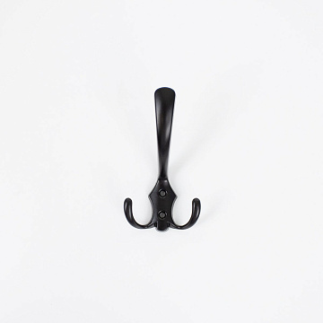 Крючок мебельный трехрожковый, черный