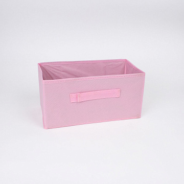 Короб-куб для хранения 15х30х15см полиэстер пудровый