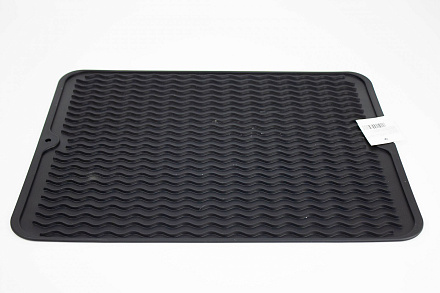 Коврик для сушки посуды 30х40см силикон серый