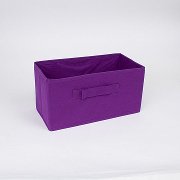 Короб-куб для хранения 15х30х15см полиэстер фиолетовый