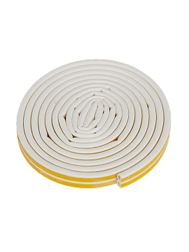 Уплотнитель дверной 9х7,5мм D профиль 6м белый