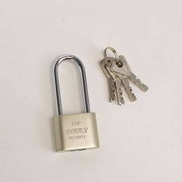 Замок навесной с длинной дужкой 40мм серый