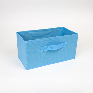 Короб-куб для хранения 15х30х15см полиэстер голубой