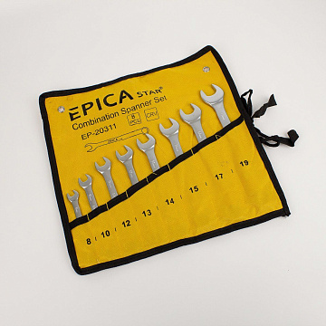 Набор комбинированных гаечных ключей накидной-рожковый 8шт Epica 8-19мм