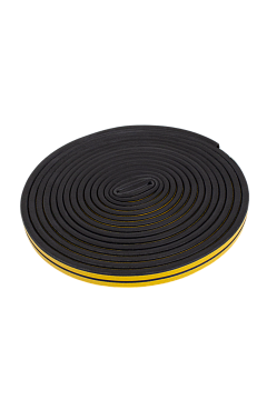 Уплотнитель дверной 9х7,5мм D профиль 12м черный