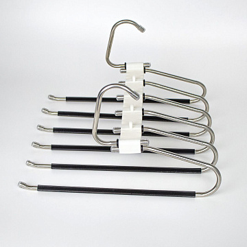 Вешалка для брюк и юбок с загнутыми концами, 6 уровней, ЕВА, металл