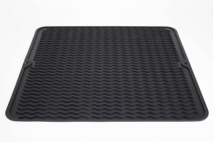 Коврик для сушки посуды 40х45см силикон серый