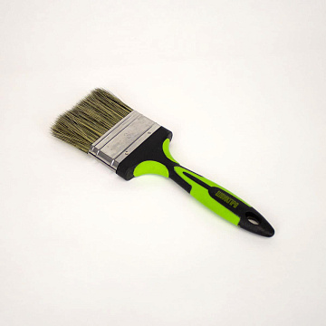 Кисть плоская для финишных работ ШВИКПРО 76мм, коричневая щетина, двухкомпонентная ручка