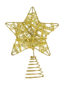 Верхушка Звезда 14х19см металл золотой