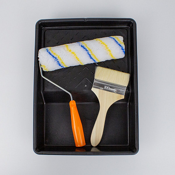 Набор малярный лоток 37х28х6см, валик 220мм, кисть 100мм