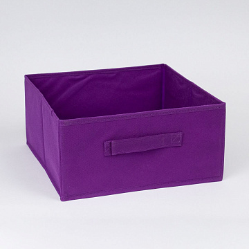 Короб-куб для хранения 30х30х15см полиэстер фиолетовый