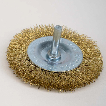 Щетка для дрели со шпилькой мягкая 80мм металл