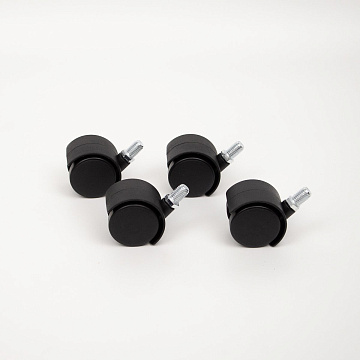 Набор колес мебельных без тормоза 4 шт 40 мм