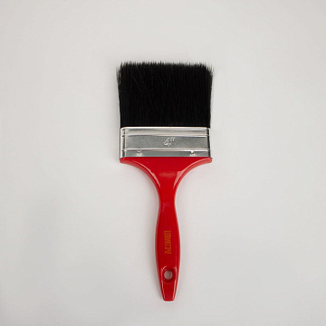 Кисть плоская для подготовительных работ ШВИКПРО 100мм, черная щетина, пластиковая ручка